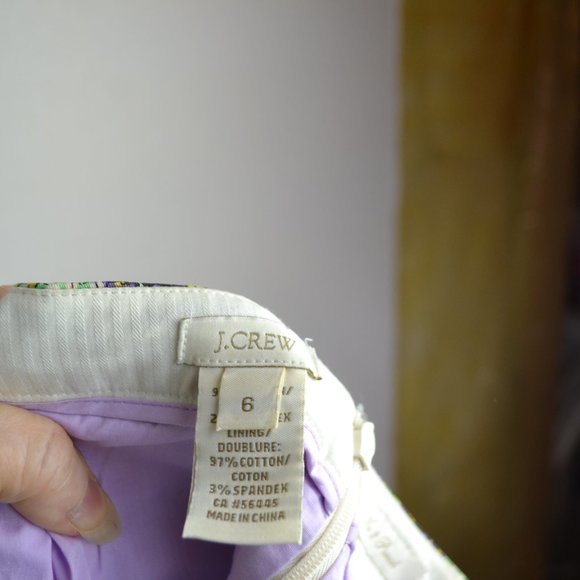 J CREW OFFICE SIREN PENCIL,SKIRT .BOHO COTTON PAISLEY PRINT SIZE 6 - Picture 5 of 9